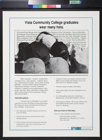 Vista Community College graduates wear many hats