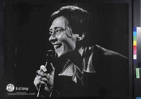 untitled (K.D. Lang singing into a microphone)