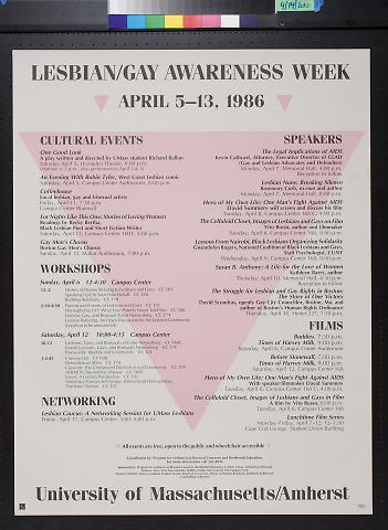 Lesbian Gay Awareness Week April 5-13, 1986