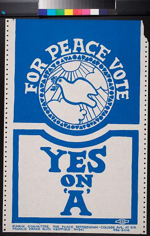 For Peace Vote Yes on 'A'