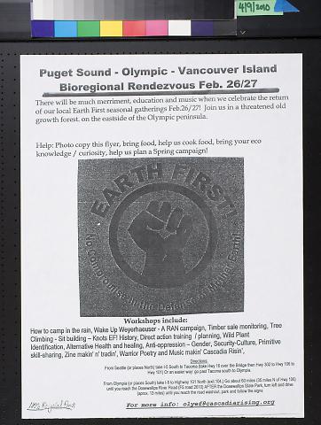 Puget Sound - Olympic - Vancouver Island: Bioregional Rendezvous Feb. 26/27