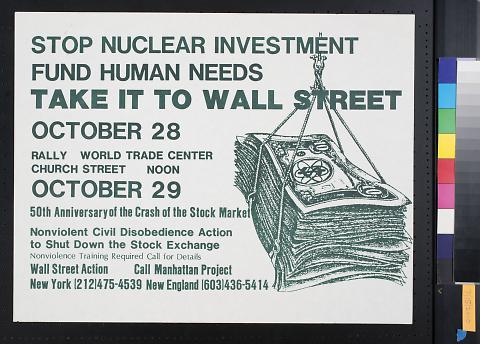 Stop nuclear investment : Fund human needs : Take it to Wall Street