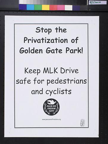 Stop the Privitization of Golden Gate Park