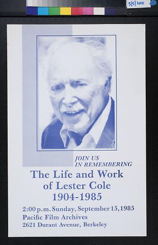 The Life and Work of Lester Cole