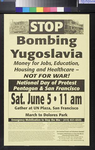 Stop Bombing Yugoslavia