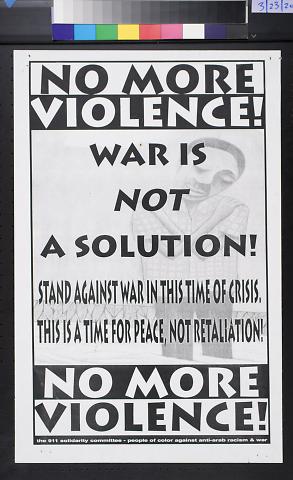 No More Violence!  War is Not a Solution!
