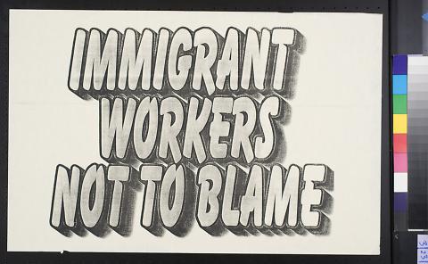Immigrant Workers Not to Blame