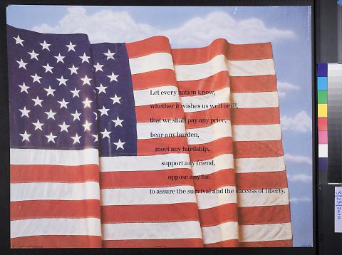 untitled (American flag with JFK quote on it)