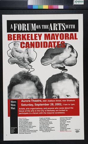 A Forum on the Arts with Berkeley Mayoral Candidates