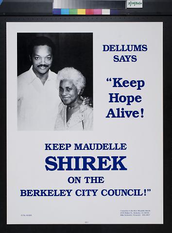 Keep Maudelle Shirek on the Berkeley City Council!