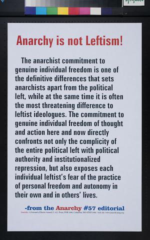 Anarchy is not Leftism
