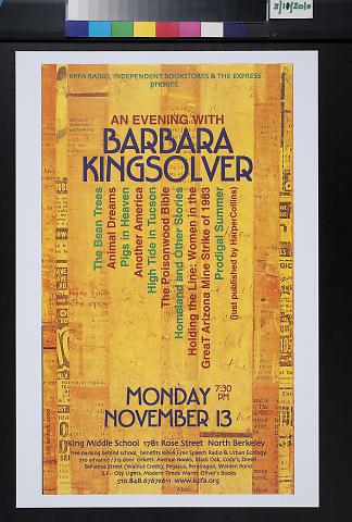 An evening with Barbara Kingsolver