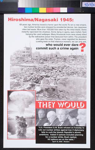 Hiroshima/Nagasaki 1945: who would ever dare commit such a crime again?