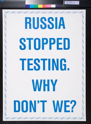 Russia stopped testing. Why don't we?