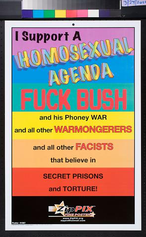 I support a homosexual agenda