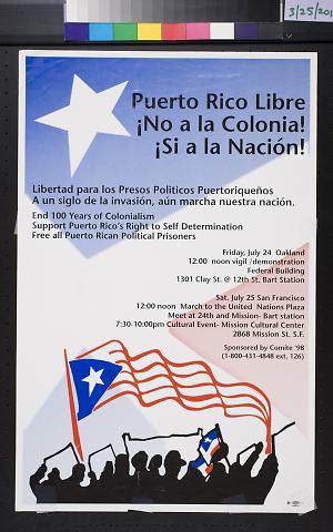 Puerto Rico Libre ?No a la Colonia! ?Si a la Naci?n!