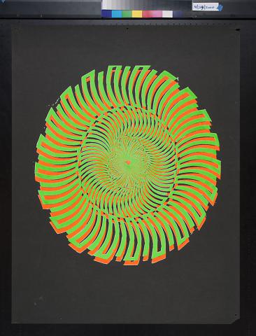 untitled (green and orange spiral)