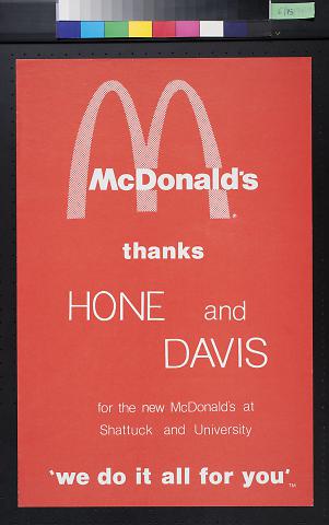 McDonald's thanks Hone and Davis