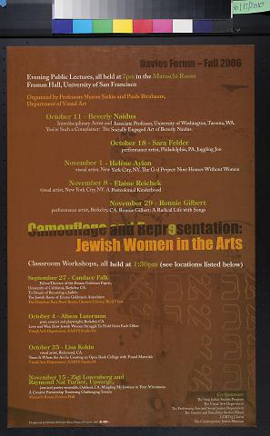 Camouflage and Representation: Jewish Women in the Arts