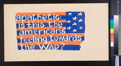 Apathetic: is this the americans feeling toward the War?