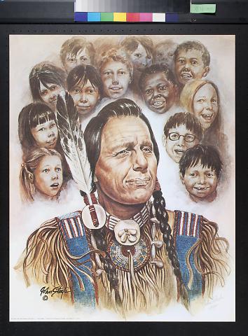 Iron Eyes Cody with Children of the World