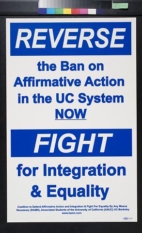 Reverse The Ban On Affirmative Action In the UC System NOW