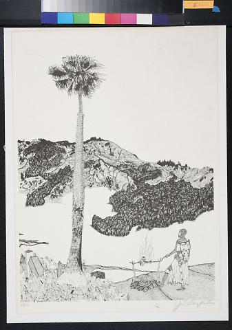 untitled (knight and a palm tree)