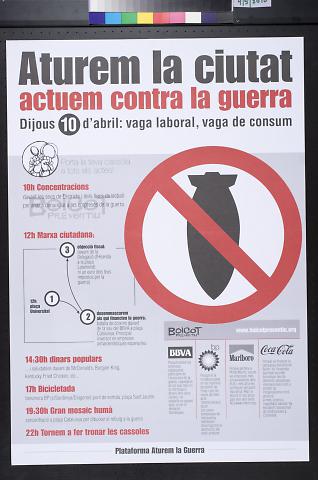 Aturem la ciutat actuem contra la guerra