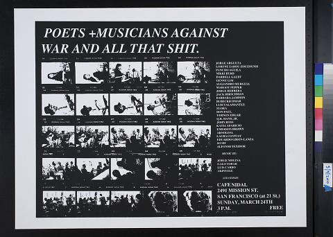 Poets + Musicians Against War and All That Shit