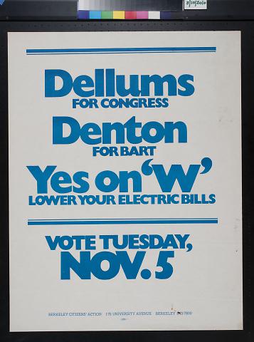 Dellums for Congress Denton for BART