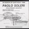 In Honor of Earth Day 1988: Paolo Soleri, Evolutionary Architect