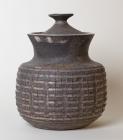 Pot with Lid and Repeating Design