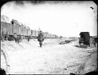 Construction Train at End of Track, General Casement's Outfit, General in Foreground