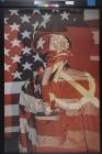 untitled (American flag and figure in mask)