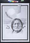 Untitled (North American Indian with an eagle and buffalo)
