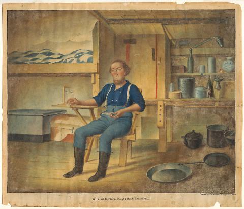 A Miner in his Cabin